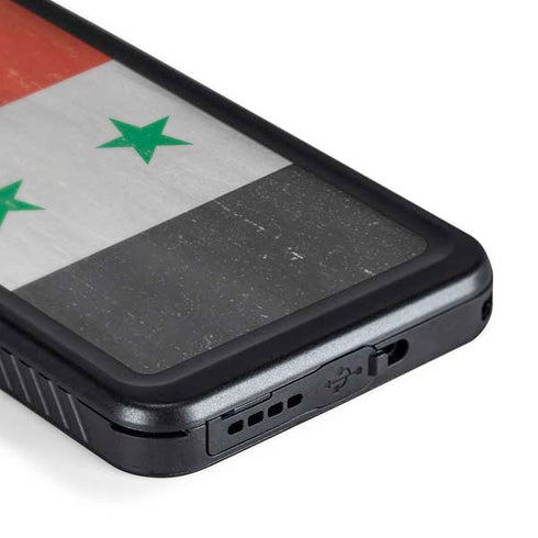 Syria Flag Distressed Galaxy S24 Plus Waterproof Case